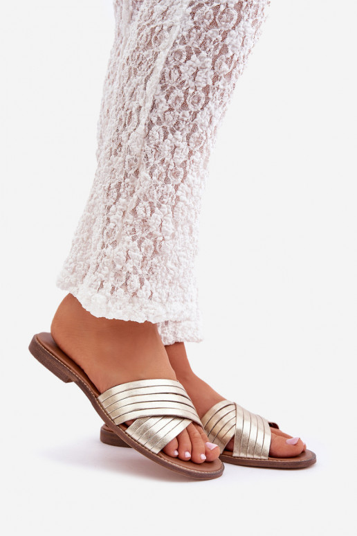    Šlepetės  Shoes 3682 aukso spalvos