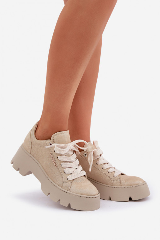  modelio batai sportiniai bateliai su platforma CheBello 4632 aukso spalvos