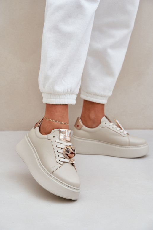     modelio batai CheBello 4411 dramblio kaulo spalvos