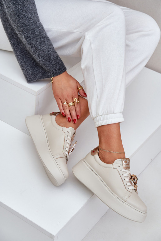     modelio batai CheBello 4411 dramblio kaulo spalvos