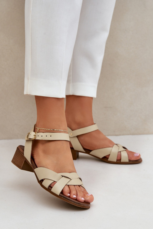 Moteriškos basutės Na m Obcasie Zazoo 40372 dramblio kaulo spalvos