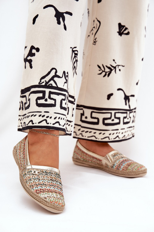 Elegantiško stiliaus Odinės espadrilės  Zazoo 10178 įvairių spalvų