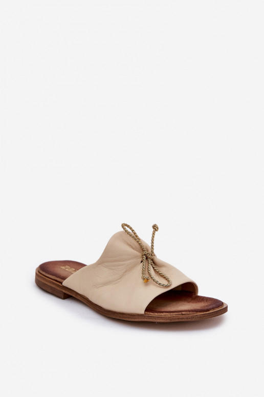 Zazoo 2659 Šlepetės  smėlio spalvos