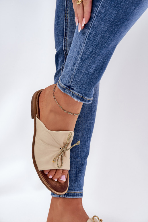 Zazoo 2659 Šlepetės  smėlio spalvos