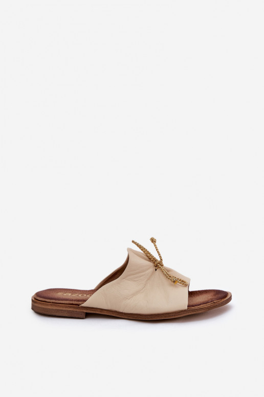 Zazoo 2659 Šlepetės  smėlio spalvos