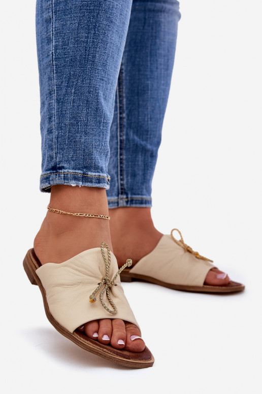 Zazoo 2659 Šlepetės  smėlio spalvos