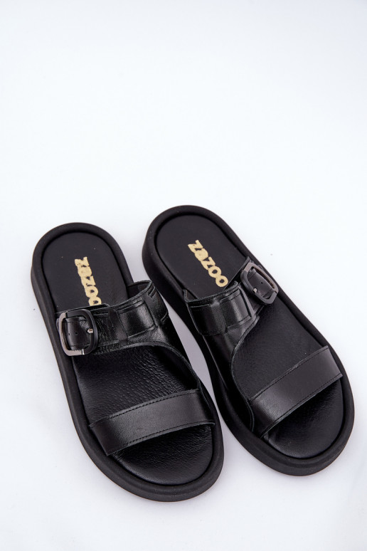 Šlepetės  su platforma Zazoo 3024 Juodos spalvos