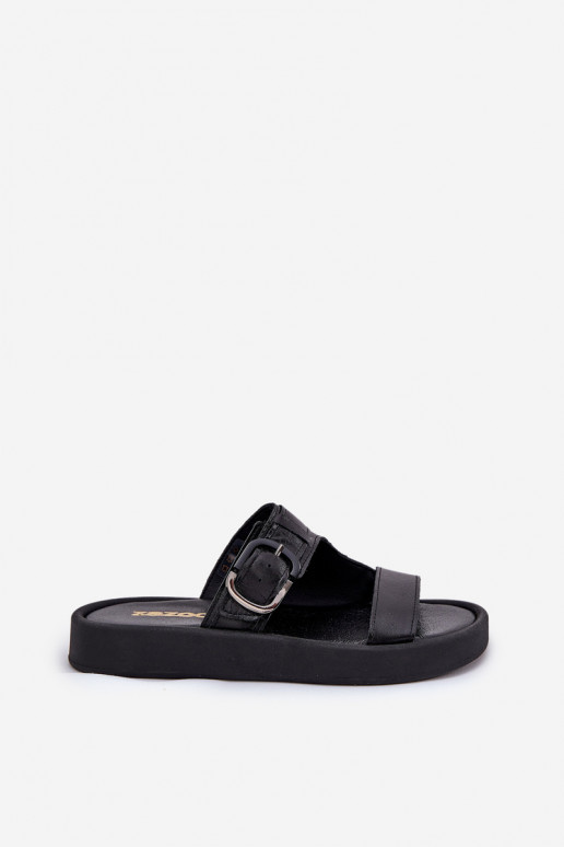 Šlepetės  su platforma Zazoo 3024 Juodos spalvos