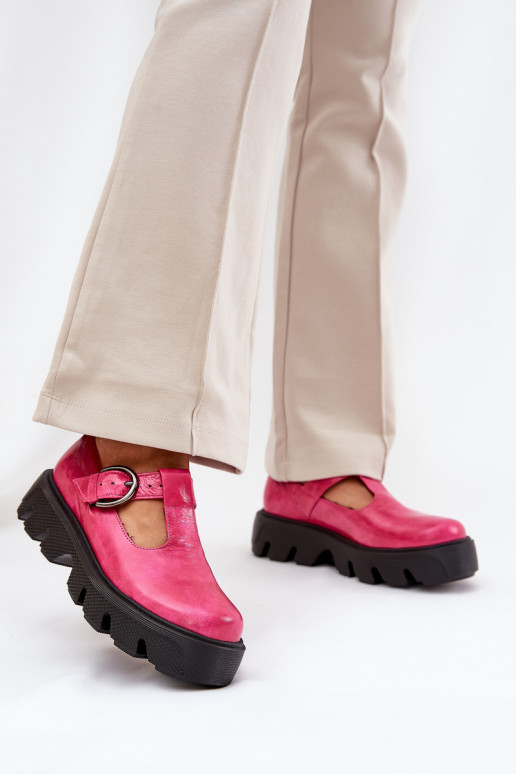 su lako efektu   batai su sagtimis Zazoo 20183 rožinės spalvos