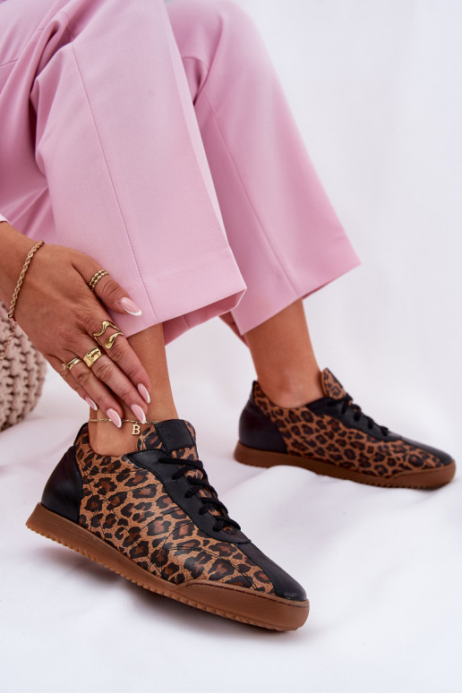   sportiniai bateliai  su leopardo kailio raštais Laura Messi 2935 rudos spalvos