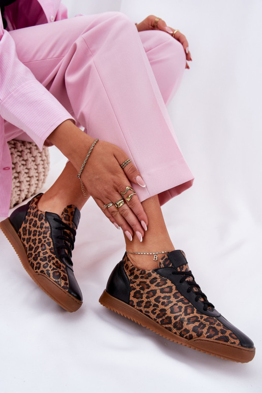   sportiniai bateliai  su leopardo kailio raštais Laura Messi 2935 rudos spalvos