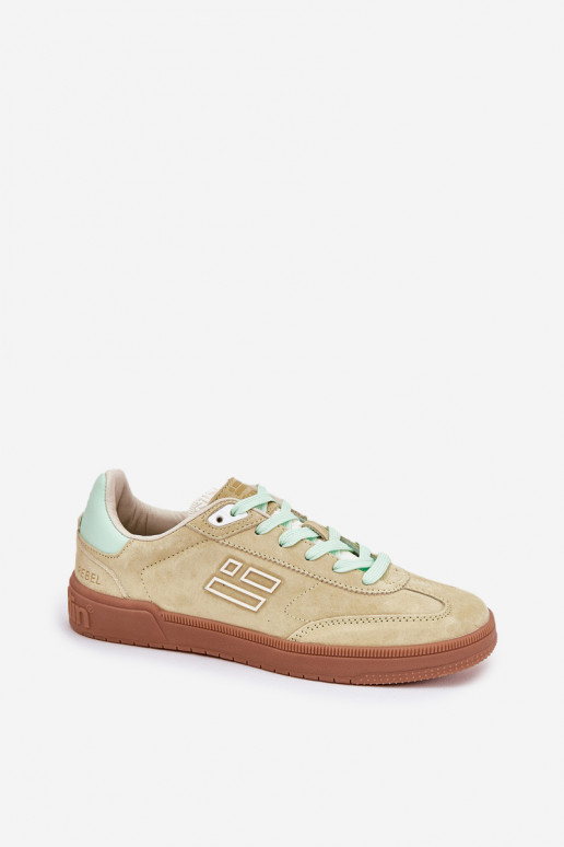 Zomšiniai moteriški sportiniai bateliai "Sneakers" D.Franklin DFSH387005 laimo spalvos