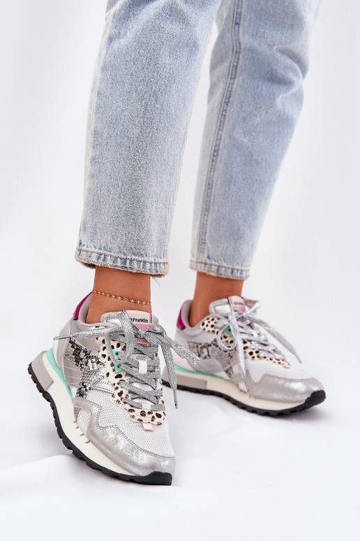  modelio batai sportiniai bateliai  D.Franklin DFSH378006 sidabro spalvos