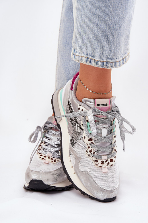  modelio batai sportiniai bateliai  D.Franklin DFSH378006 sidabro spalvos