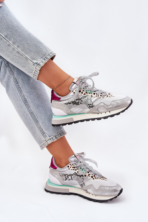  modelio batai sportiniai bateliai  D.Franklin DFSH378006 sidabro spalvos