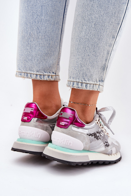  modelio batai sportiniai bateliai  D.Franklin DFSH378006 sidabro spalvos