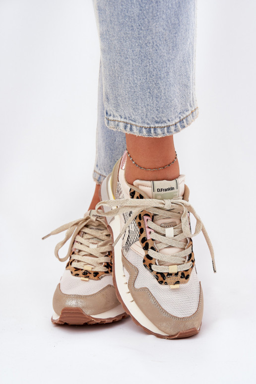 Moteriški sportiniai bateliai "Sneakers" D.Franklin DFSH378006 aukso spalvos