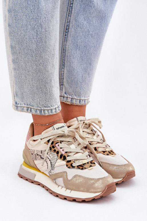  modelio batai sportiniai bateliai  D.Franklin DFSH378006 aukso spalvos