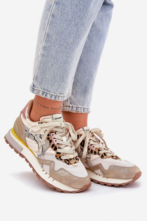 Moteriški sportiniai bateliai "Sneakers" D.Franklin DFSH378006 aukso spalvos