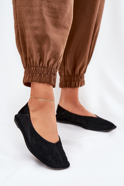 Zomšinės balerinos  Big Star RR274080 Juodos spalvos