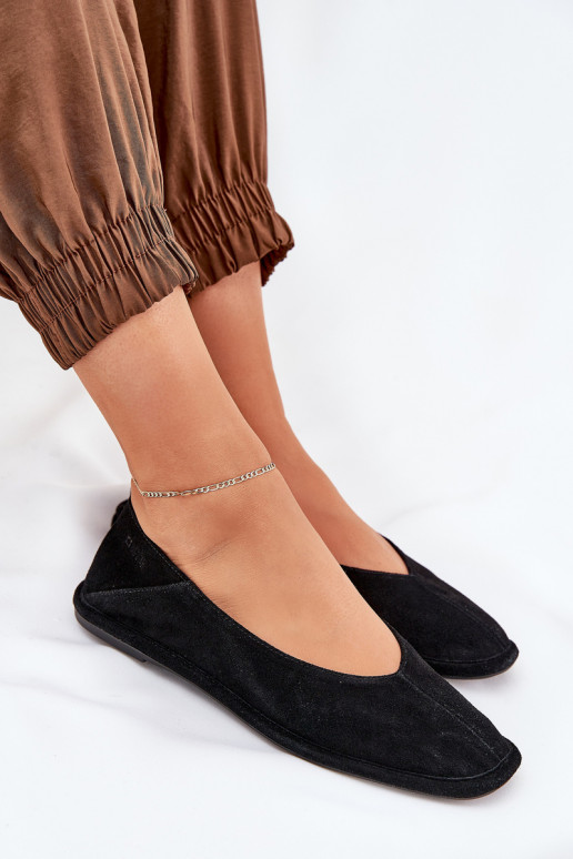 Zomšinės balerinos  Big Star RR274080 Juodos spalvos