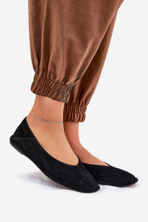 Zomšinės balerinos  Big Star RR274080 Juodos spalvos