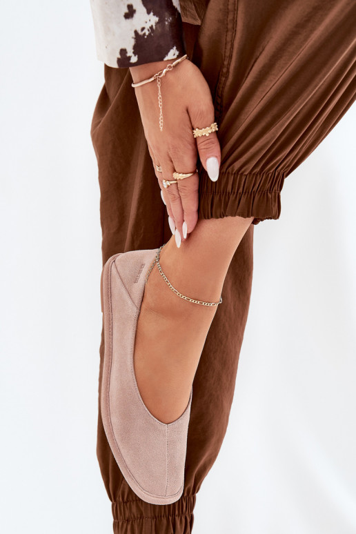 Zomšinės balerinos  Big Star RR274081 rožinės spalvos