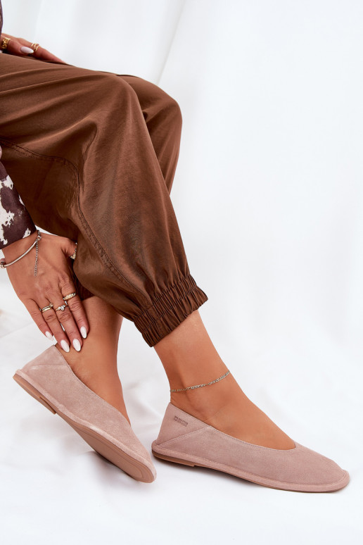 Zomšinės balerinos  Big Star RR274081 rožinės spalvos