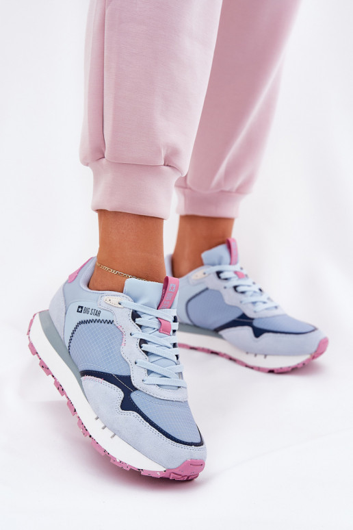 iš zomšos  sportiniai bateliai  Big Star RR274236 HI-POLY SYSTEM mėlynos spalvos