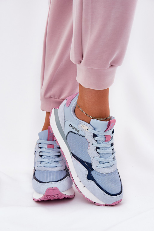 iš zomšos  sportiniai bateliai  Big Star RR274236 HI-POLY SYSTEM mėlynos spalvos