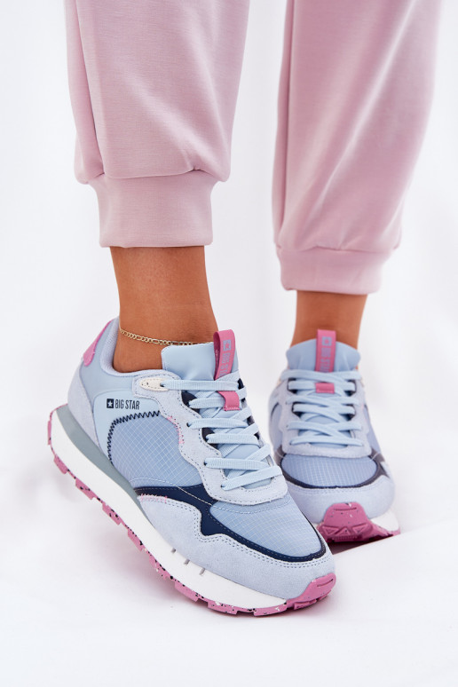 iš zomšos  sportiniai bateliai  Big Star RR274236 HI-POLY SYSTEM mėlynos spalvos