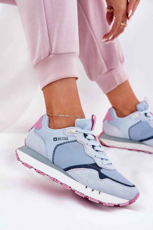 iš zomšos  sportiniai bateliai  Big Star RR274236 HI-POLY SYSTEM mėlynos spalvos