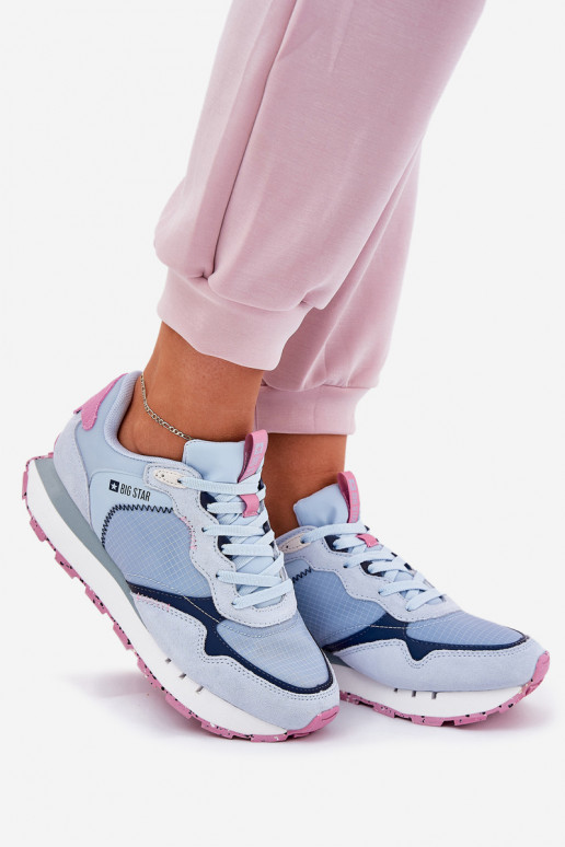 iš zomšos  sportiniai bateliai  Big Star RR274236 HI-POLY SYSTEM mėlynos spalvos