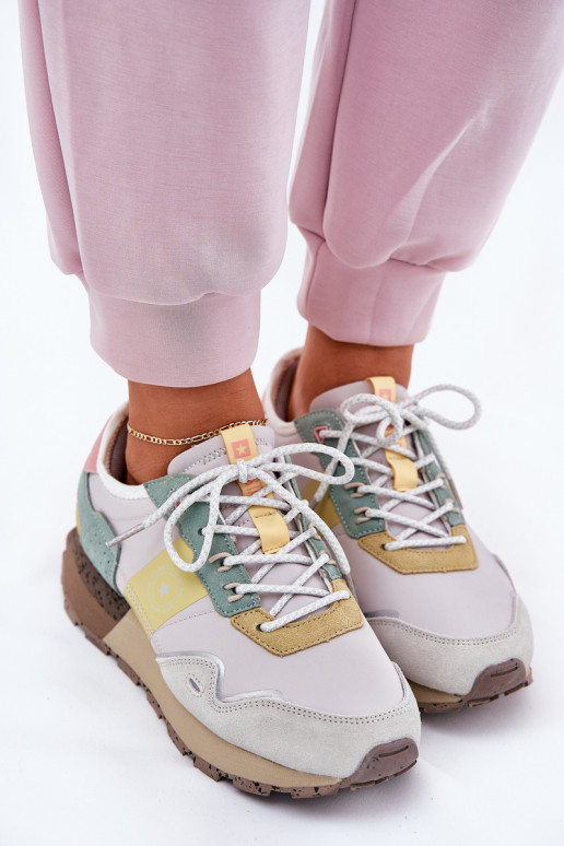 iš zomšos  modelio batai  Big Star RR274244 HI-POLY SYSTEM pilka-geltonos spalvos