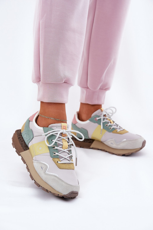 iš zomšos  modelio batai  Big Star RR274244 HI-POLY SYSTEM pilka-geltonos spalvos