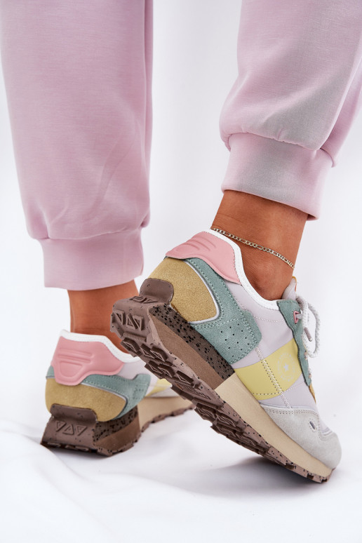 iš zomšos  modelio batai  Big Star RR274244 HI-POLY SYSTEM pilka-geltonos spalvos