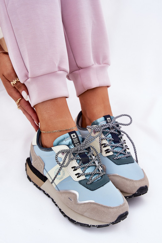 iš zomšos  modelio batai  Big Star RR274245 HI-POLY SYSTEM pilka-mėlynos spalvos