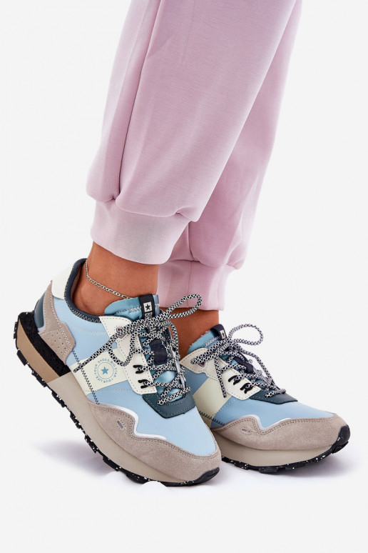 iš zomšos  modelio batai  Big Star RR274245 HI-POLY SYSTEM pilka-mėlynos spalvos