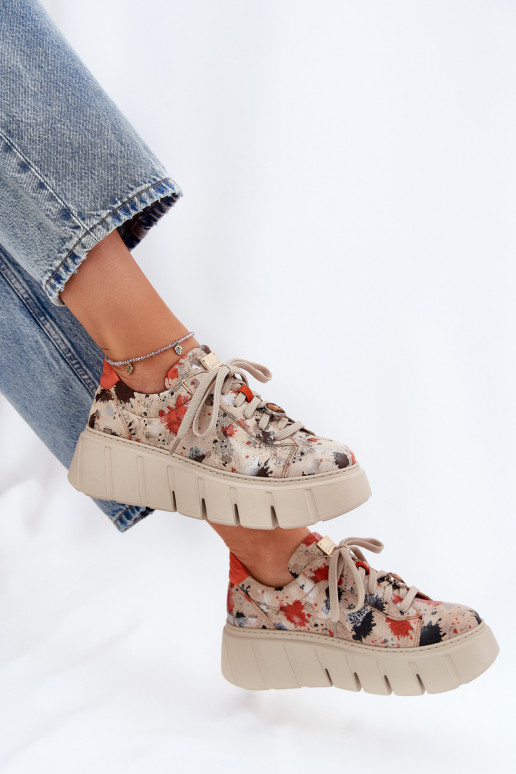    modelio batai su platforma  06891-18 smėlio spalvos