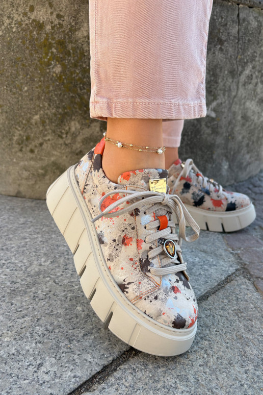    modelio batai su platforma  06891-18 smėlio spalvos