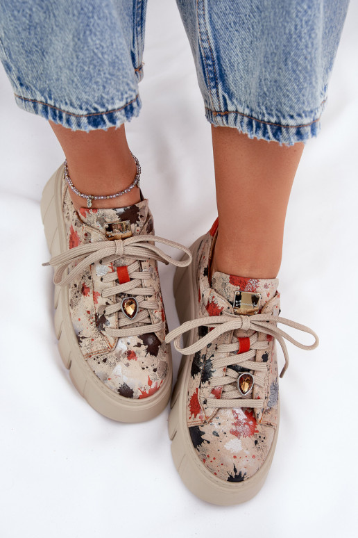    modelio batai su platforma  06891-18 smėlio spalvos