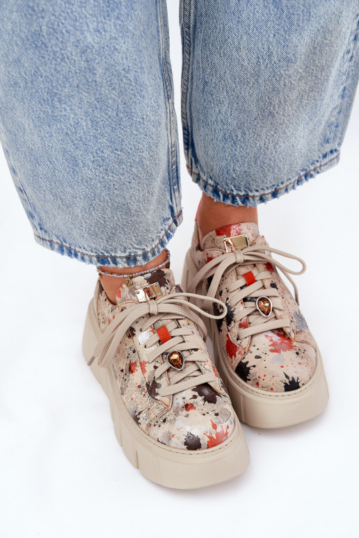    modelio batai su platforma  06891-18 smėlio spalvos