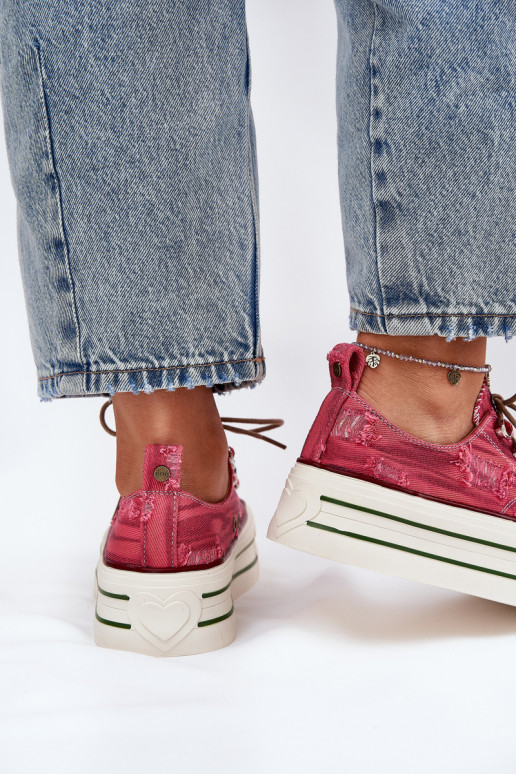 Laisvalaikio bateliai su platforma GOE RR2N4104 raudonos spalvos