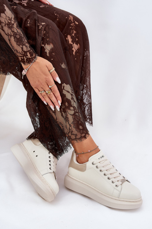    modelio batai  su platforma GOE RR2N4004 smėlio spalvos