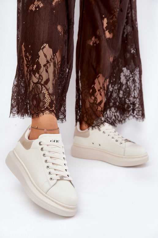    modelio batai  su platforma GOE RR2N4004 smėlio spalvos