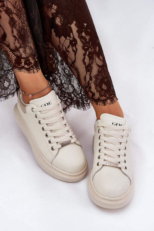    modelio batai  su platforma GOE RR2N4004 smėlio spalvos