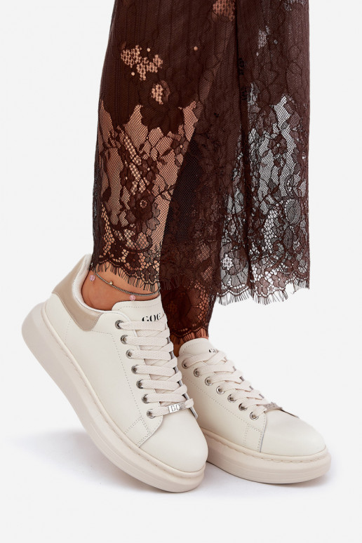    modelio batai  su platforma GOE RR2N4004 smėlio spalvos