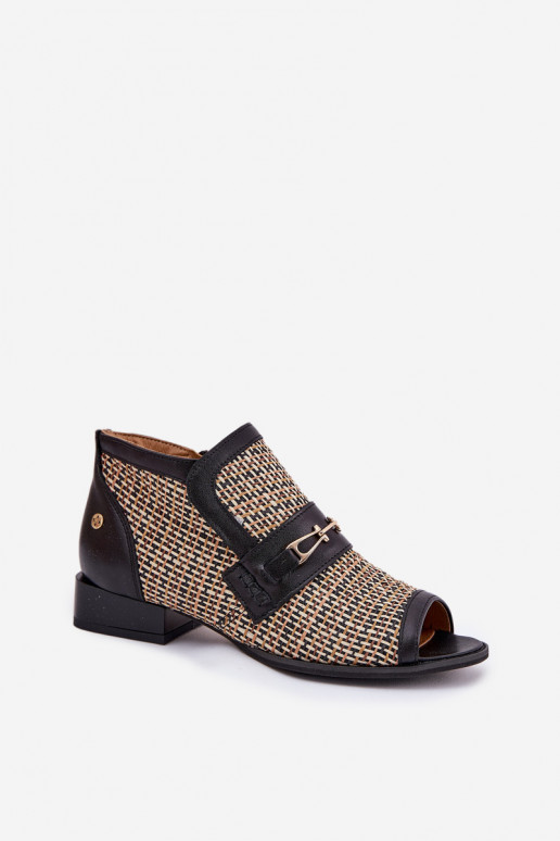 Aulinukai  Z Odkrytymi Palcami  06934-39/00-1 Juodos ir-smėlio spalvos