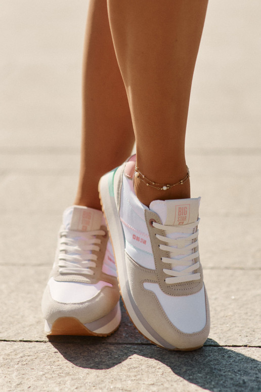 iš zomšos  modelio batai  Big Star RR274A047 HI-POLY SYSTEM smėlio spalvos-baltos spalvos
