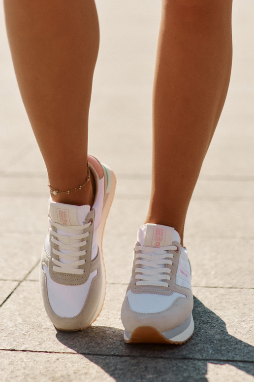 iš zomšos  modelio batai  Big Star RR274A047 HI-POLY SYSTEM smėlio spalvos-baltos spalvos